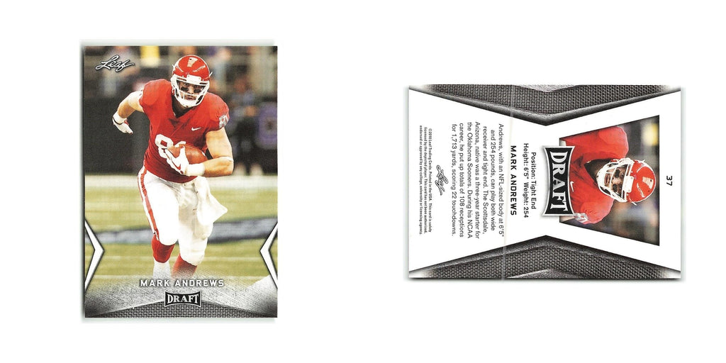 Mark Andrews 2018 Leaf Draft #37 Oklahoma Sooners Football Card NM