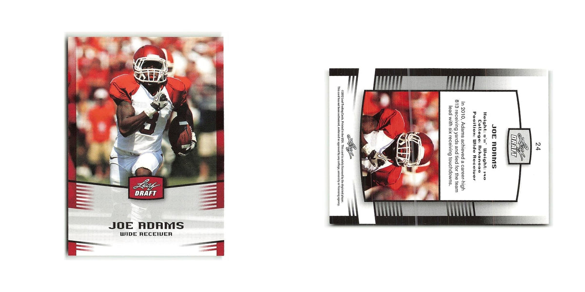Joe Adams 2012 Leaf Draft #24 Arkansas Razorbacks Football Card NM