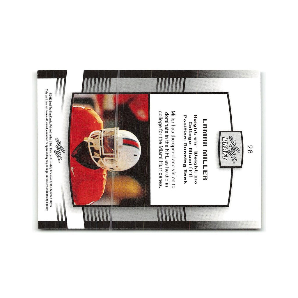 Lamar Miller 2012 Leaf Draft #28 Miami Hurricanes Football Card NM