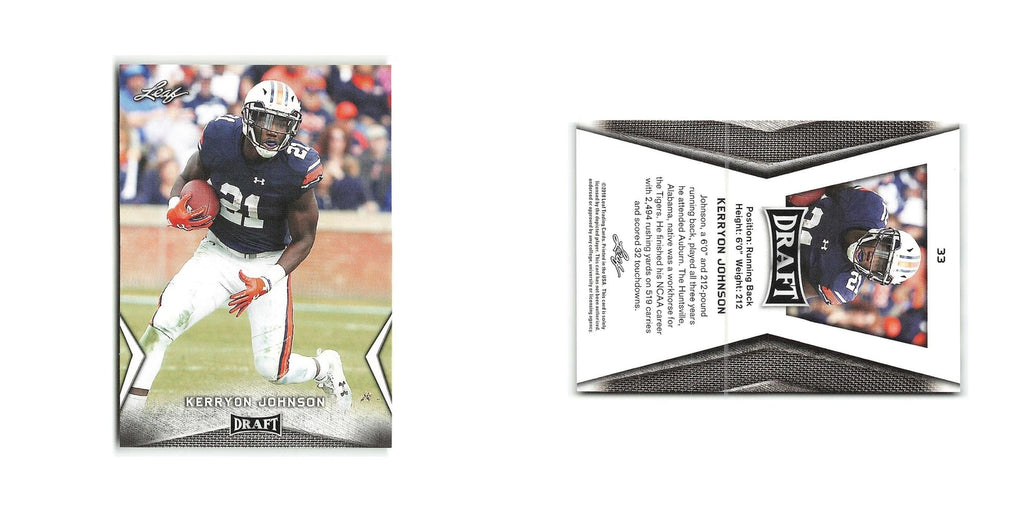 Kerryon Johnson 2018 Leaf Draft #33 Auburn Tigers Football Card NM