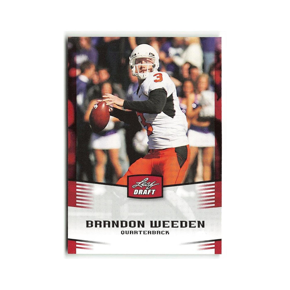 Brandon Weeden 2012 Leaf Draft #6 Oklahoma State Cowboys Football Card NM