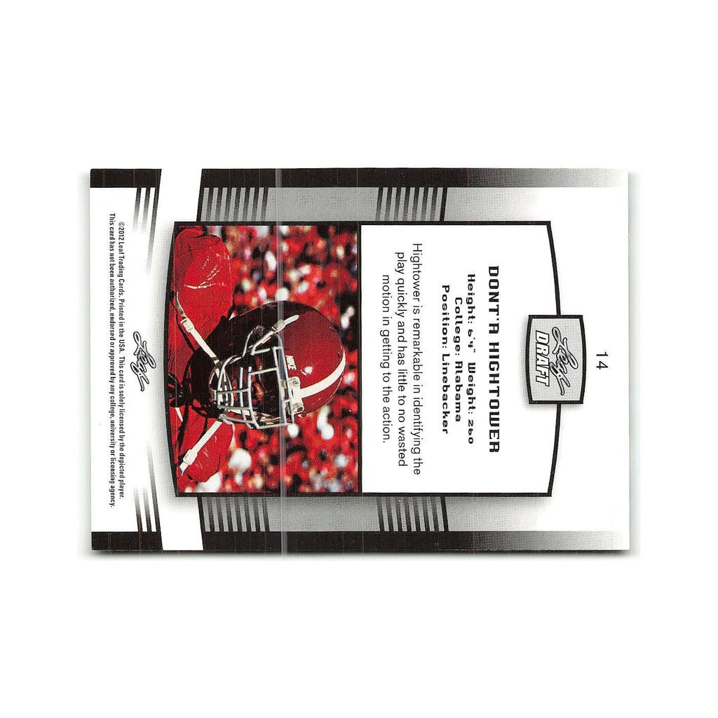 Dont'a Hightower 2012 Leaf Draft #14 Alabama Crimson Tide Football Card NM