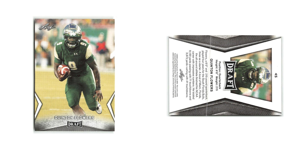 Quinton Flowers 2018 Leaf Draft #45 South Florida Bulls Football Card NM