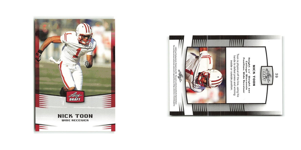 Nick Toon 2012 Leaf Draft #39 Wisconsin Badgers Football Card NM