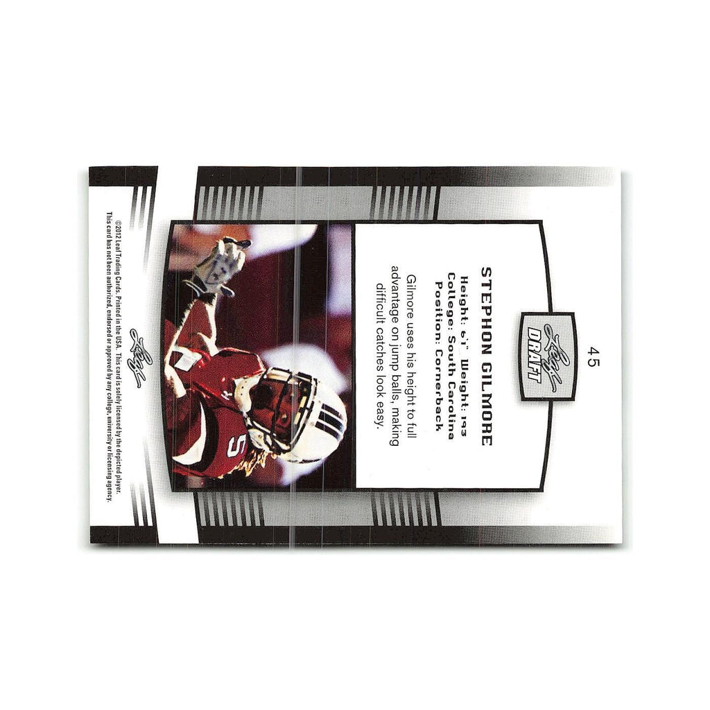 Stephon Gilmore 2012 Leaf Draft #45 South Carolina Gamecocks Football Card NM
