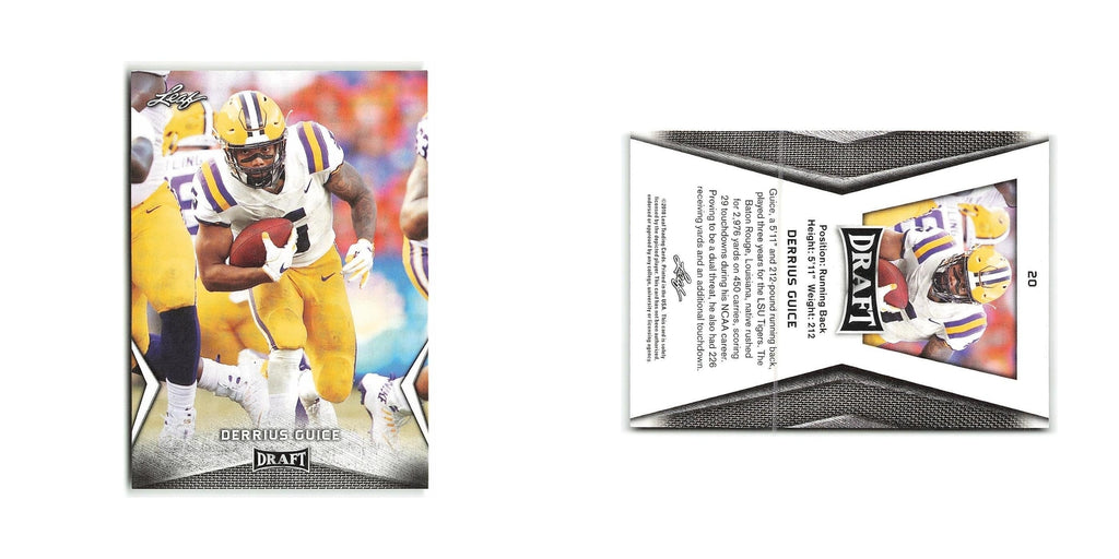Derrius Guice 2018 Leaf Draft #20 LSU Tigers Football Card NM