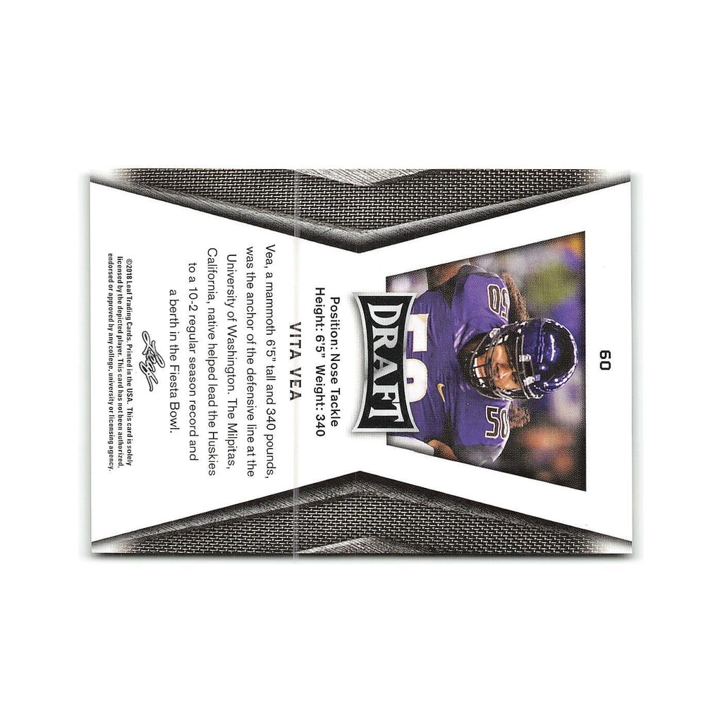Vita Vea 2018 Leaf Draft #60 Washington Huskies Football Card NM
