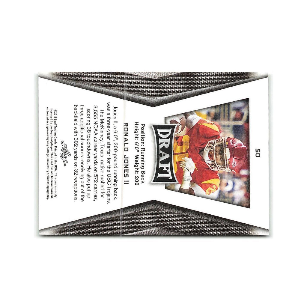 Ronald Jones II 2018 Leaf Draft #50 USC Trojans Football Card NM