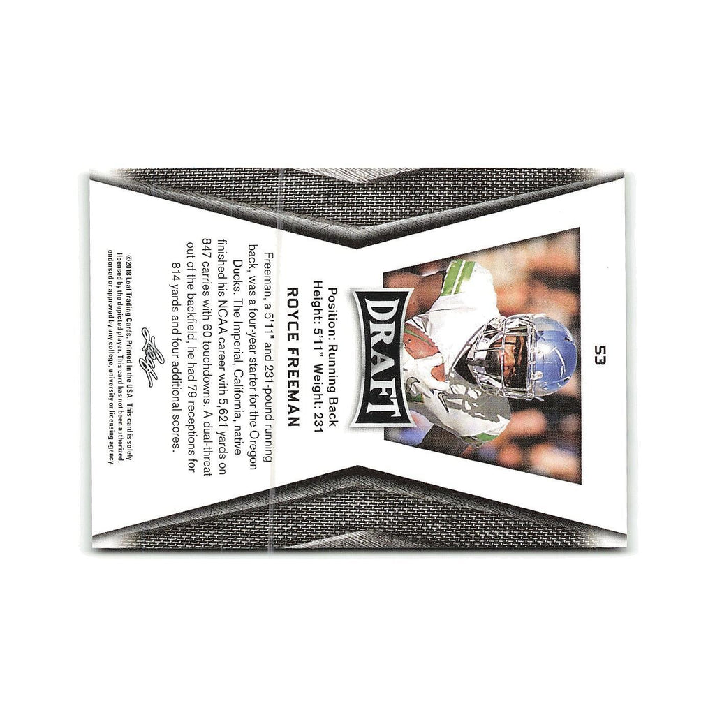 Royce Freeman 2018 Leaf Draft #53 Oregon Ducks Football Card NM
