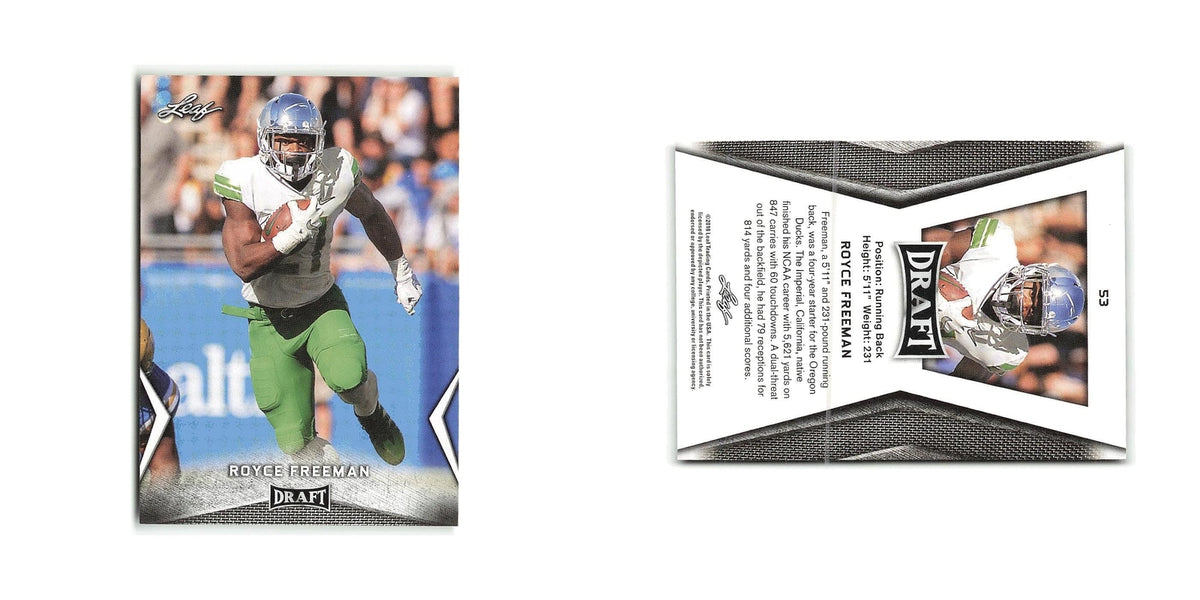 Royce Freeman 2018 Leaf Draft #53 Oregon Ducks Football Card NM