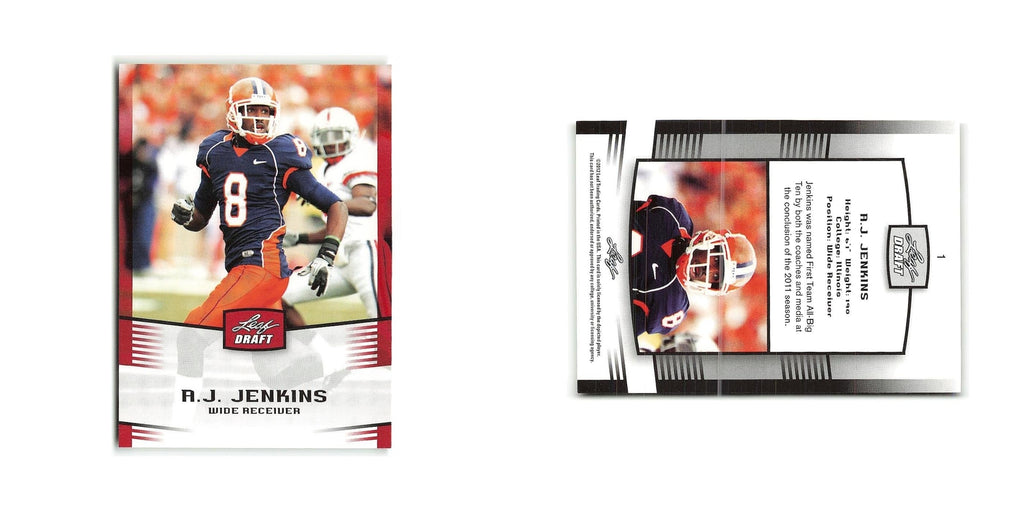 A.J. Jenkins 2012 Leaf Draft #1 Illinois Fighting Illini Football Card NM
