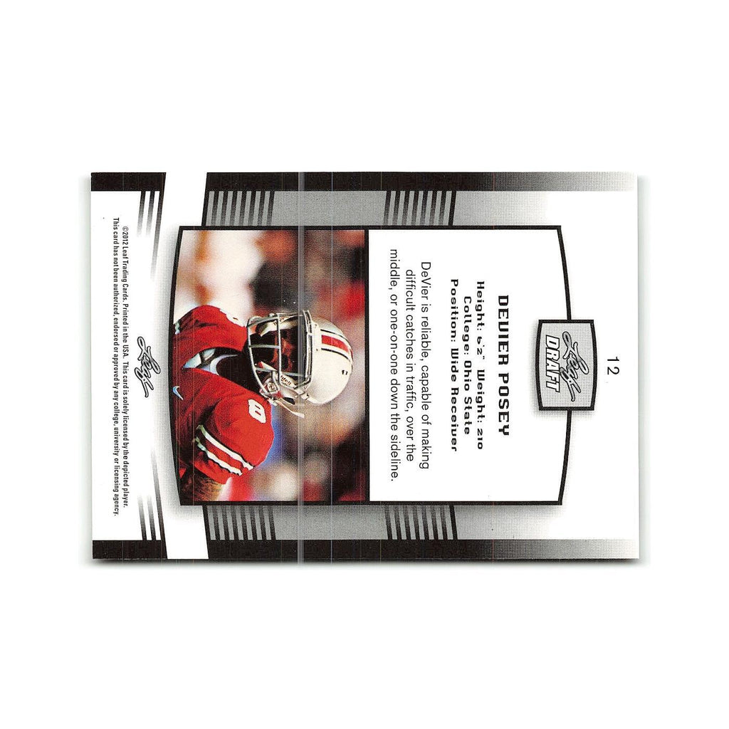 Devier Posey 2012 Leaf Draft #12 Ohio State Buckeyes Football Card NM