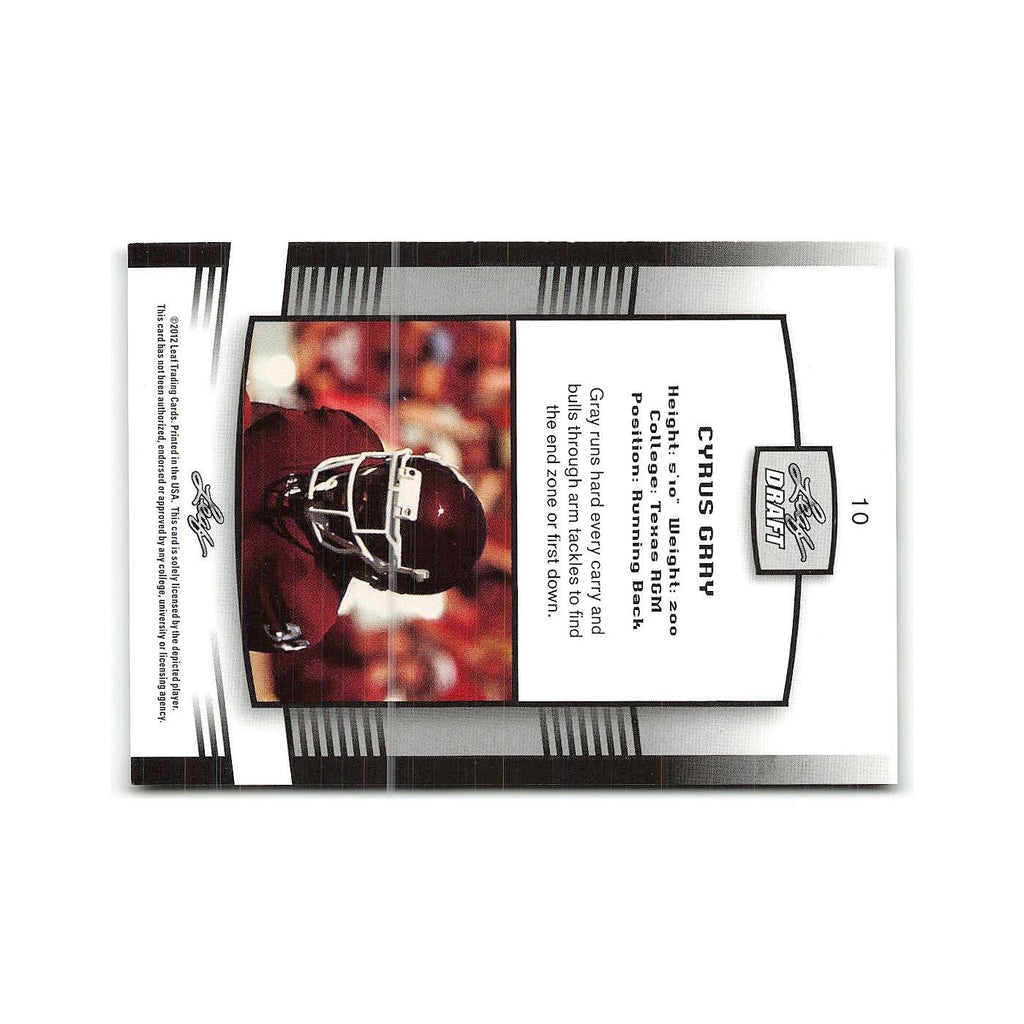 Cyrus Gray 2012 Leaf Draft #10 Texas A&M Aggies Football Card NM