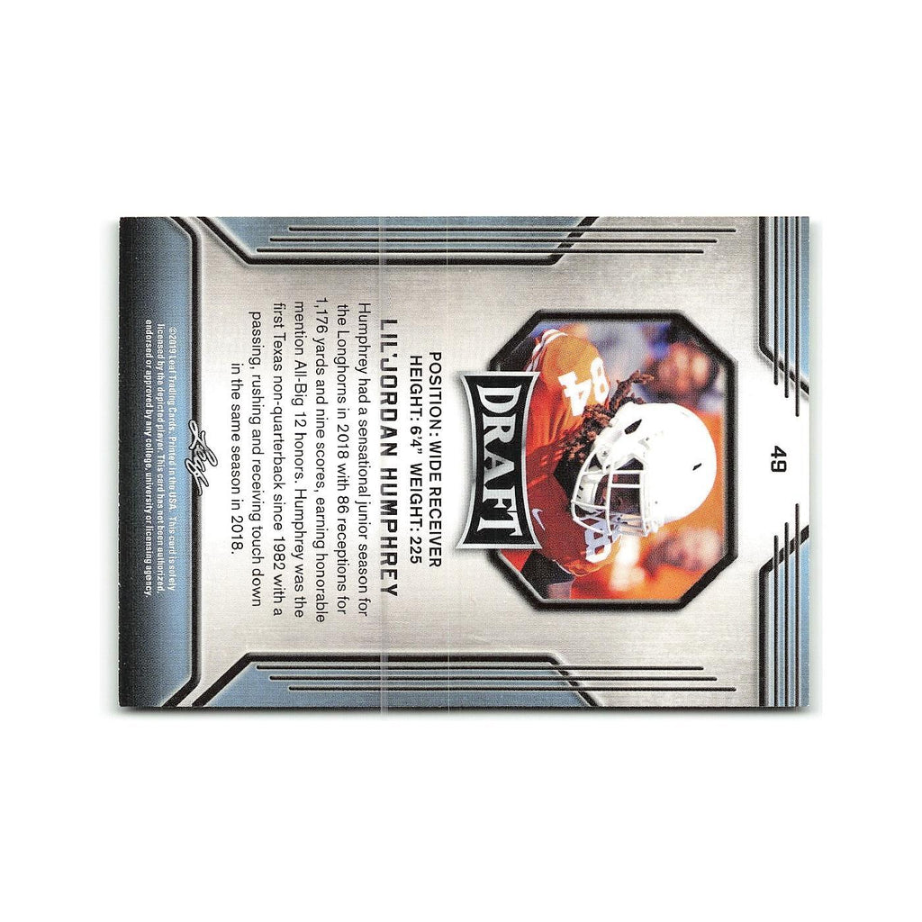 Lil'Jordan Humphrey 2019 Leaf Draft #49 Texas Longhorns Football Card NM