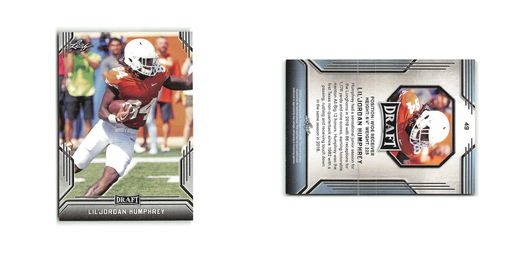 Lil'Jordan Humphrey 2019 Leaf Draft #49 Texas Longhorns Football Card NM