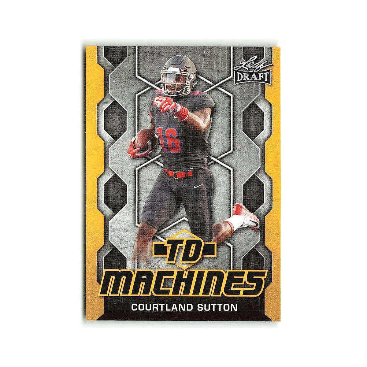Courtland Sutton 2018 Leaf Draft TD Machines Gold #TD-05 SMU Mustangs NM
