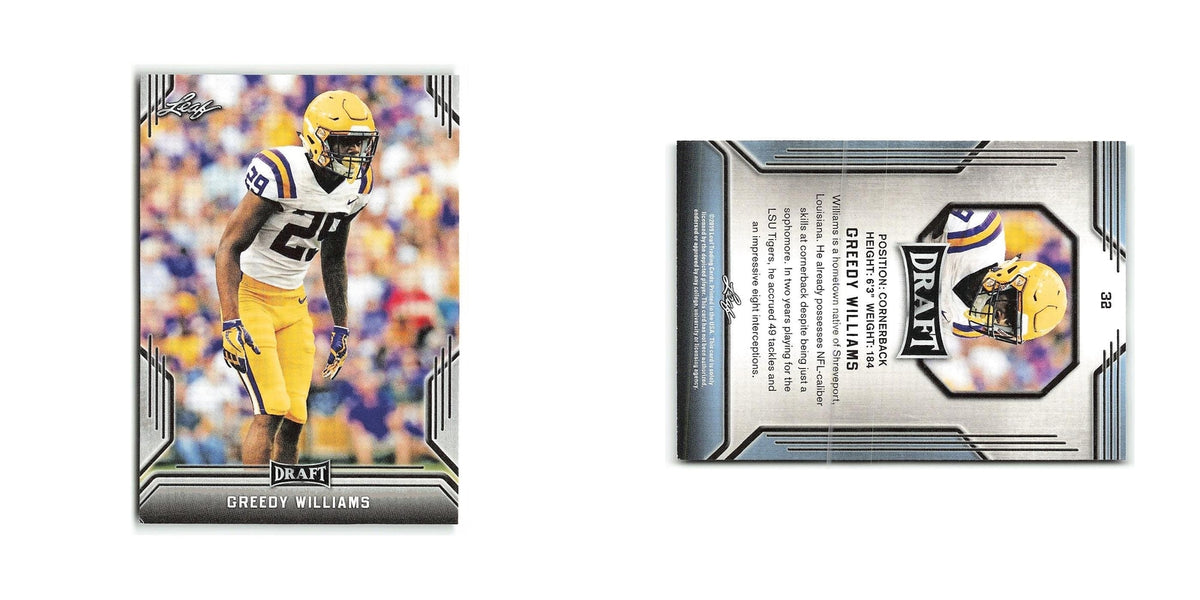 Greedy Williams 2019 Leaf Draft #32 LSU Tigers Football Card NM