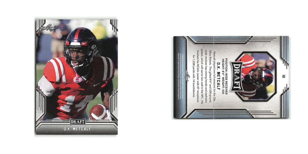 D.K. Metcalf 2019 Leaf Draft #12 Ole Miss Rebels Football Card NM