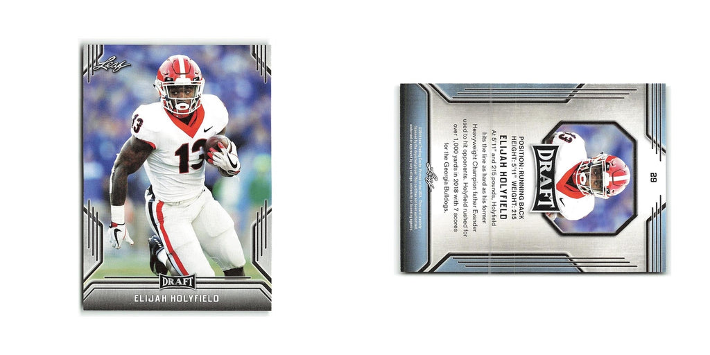 Elijah Holyfield 2019 Leaf Draft #29 Georgia Bulldogs Football Card NM