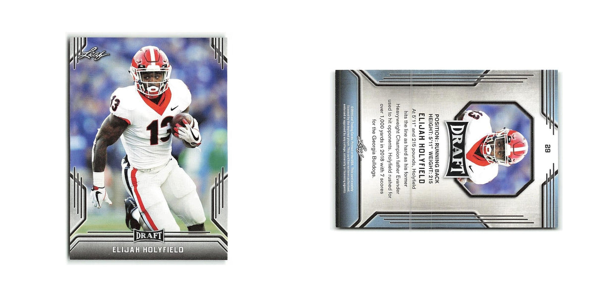Elijah Holyfield 2019 Leaf Draft #29 Georgia Bulldogs Football Card NM