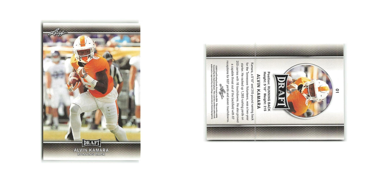 Alvin Kamara 2017 Leaf Draft #1 Tennessee Volunteers Football Card NM