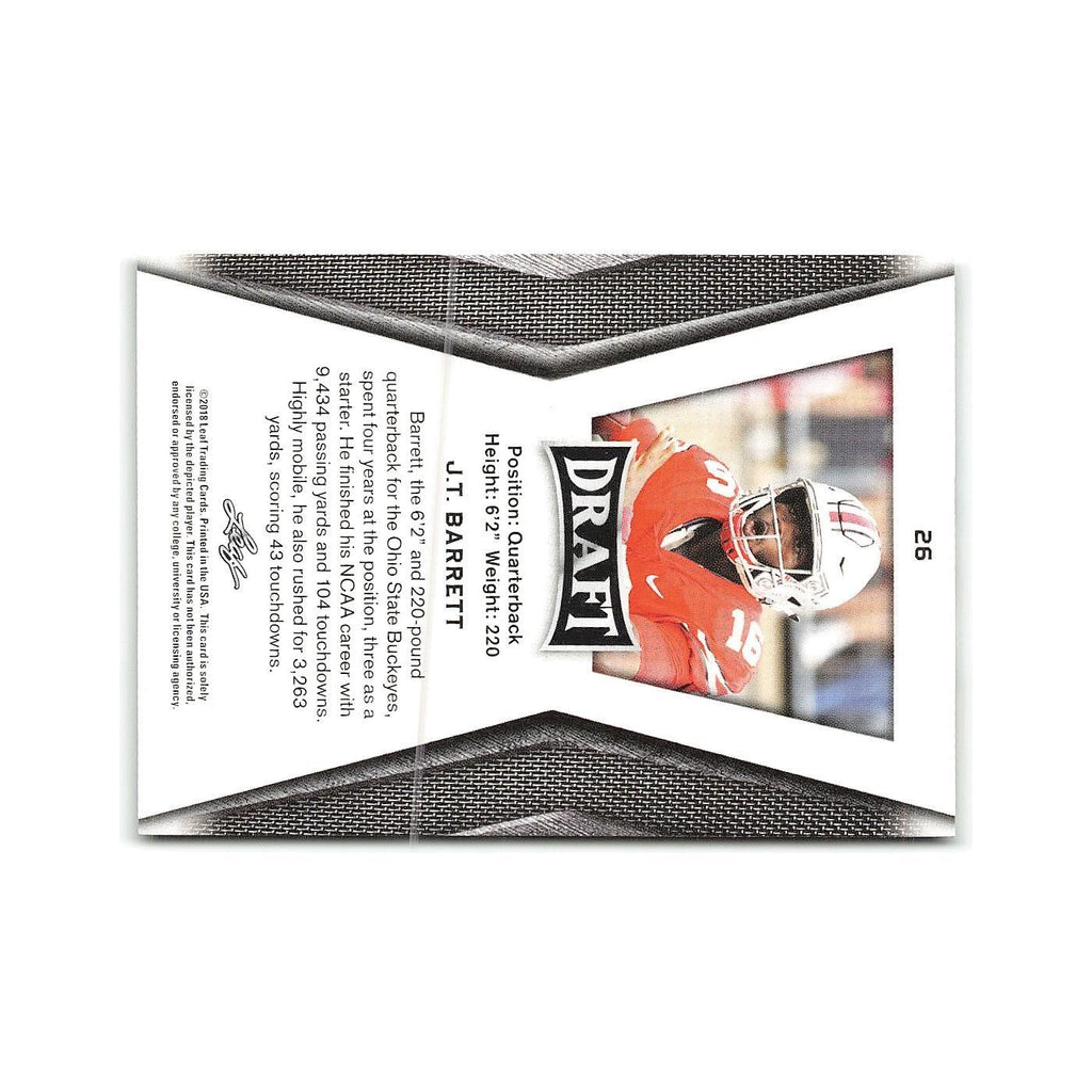 J.T. Barrett 2018 Leaf Draft #26 Ohio State Buckeyes Football Card NM