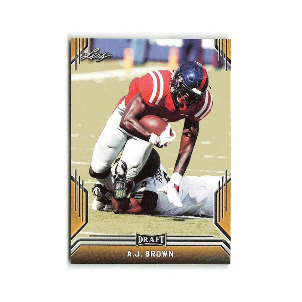 A.J. Brown 2019 Leaf Draft Gold #01 Football Card NM