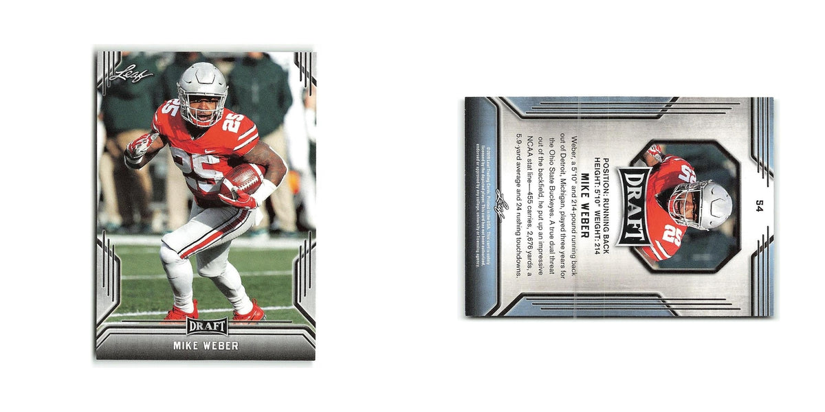 Mike Weber 2019 Leaf Draft #54 Ohio State Buckeyes Football Card NM