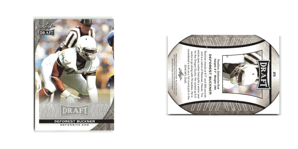 DeForest Buckner 2016 Leaf Draft #25 Oregon Ducks Football Card NM