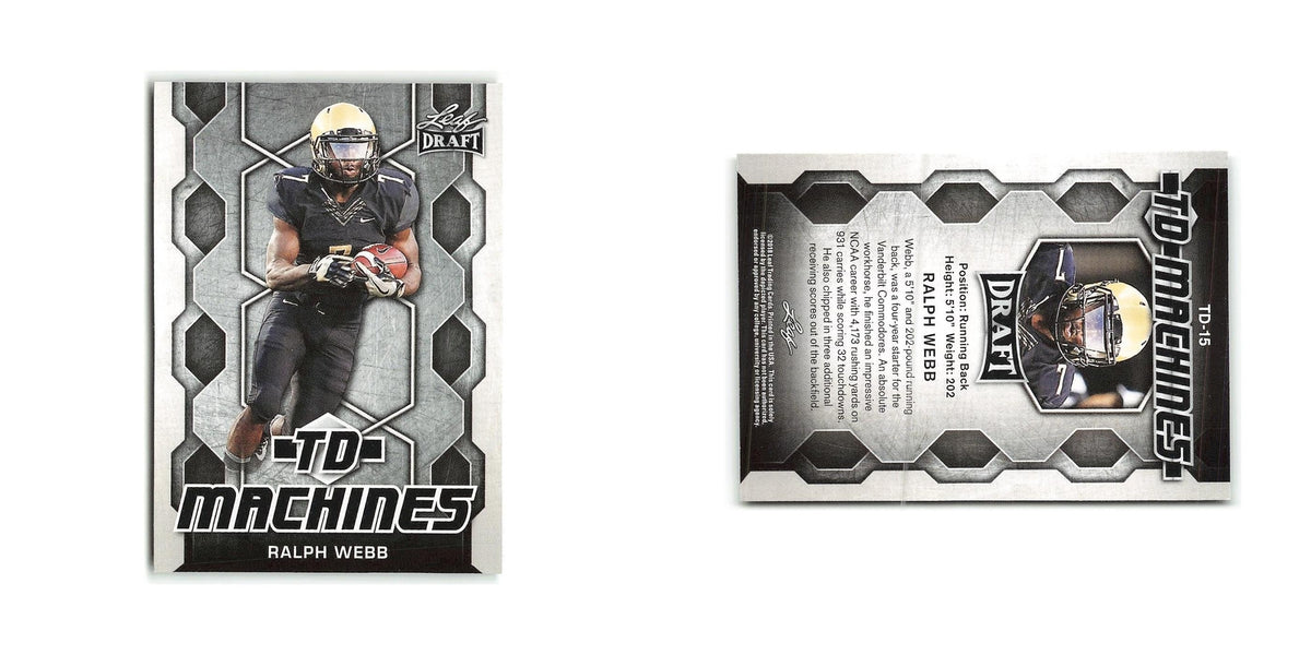 Ralph Webb 2018 Leaf Draft TD Machines #TD-15 Vanderbilt Commodores NM