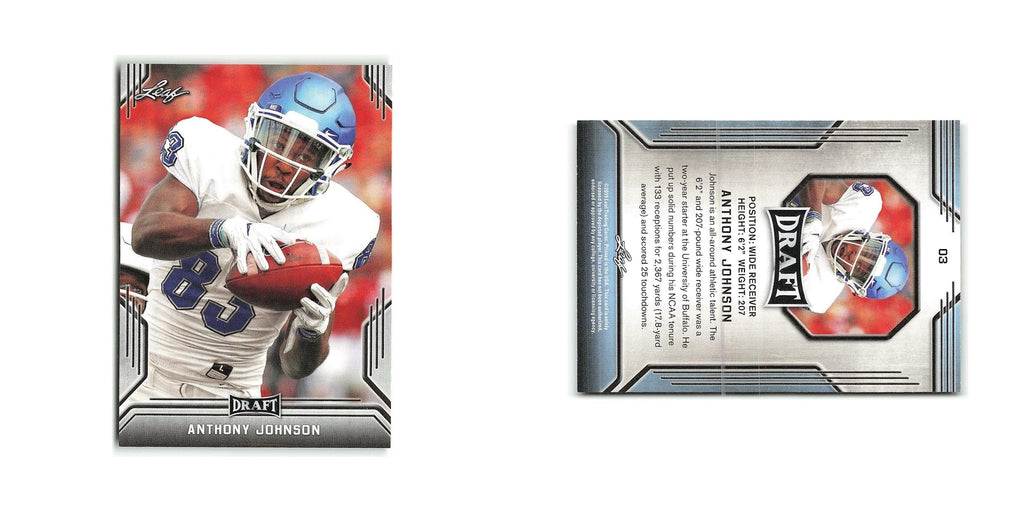 Anthony Johnson 2019 Leaf draft #3 Buffalo Bulls Football Card NM
