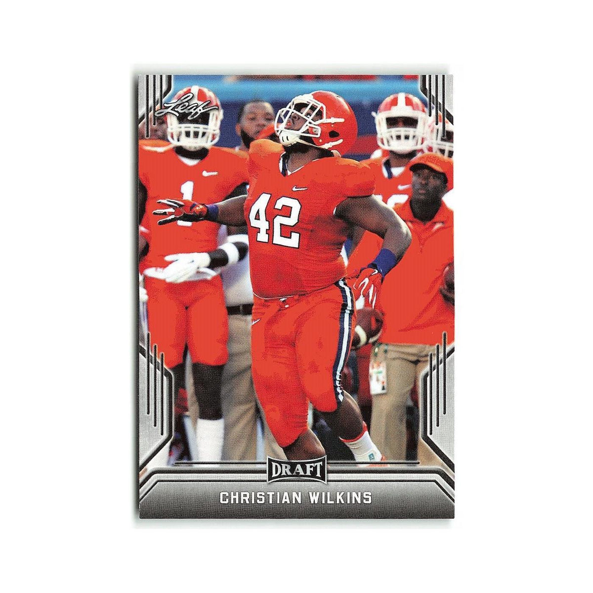 Christian Wilkins 2019 Leaf Draft #9 Clemson Tigers Football Card NM