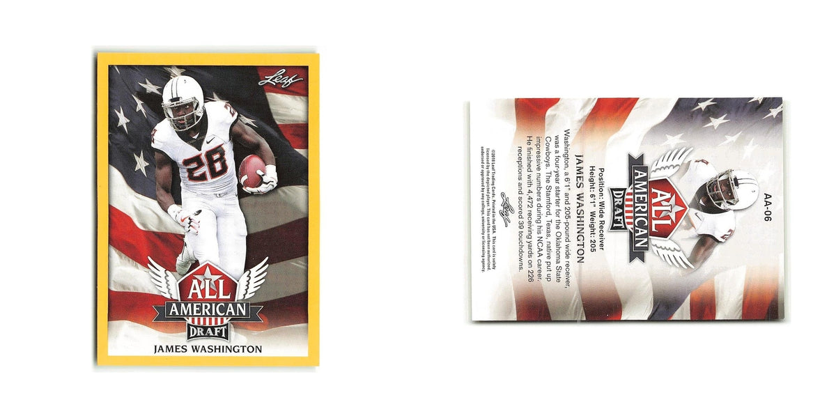 James Washington 2018 Leaf Draft All American Gold #AA-06 NM