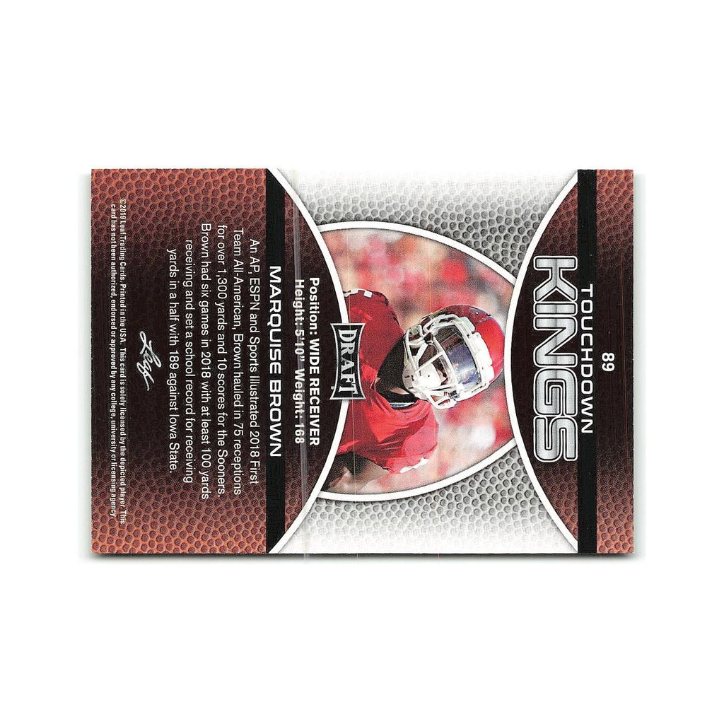 Marquise Brown 2019 Leaf Draft #89 Oklahoma Sooners Football Card NM