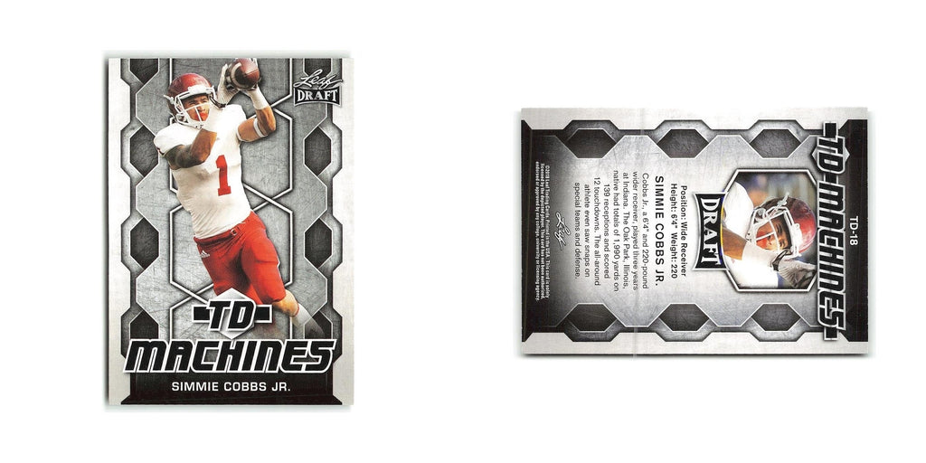Simmie Cobbs Jr. 2018 Leaf Draft TD Machines #TD-18 Indiana Hoosiers NM