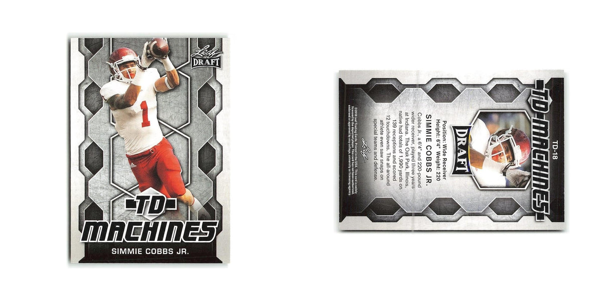 Simmie Cobbs Jr. 2018 Leaf Draft TD Machines #TD-18 Indiana Hoosiers NM