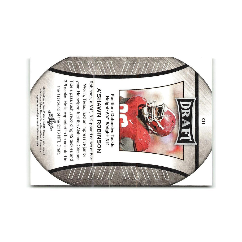 A'Shawn Robinson 2016 Leaf Draft #OI Football Card NM