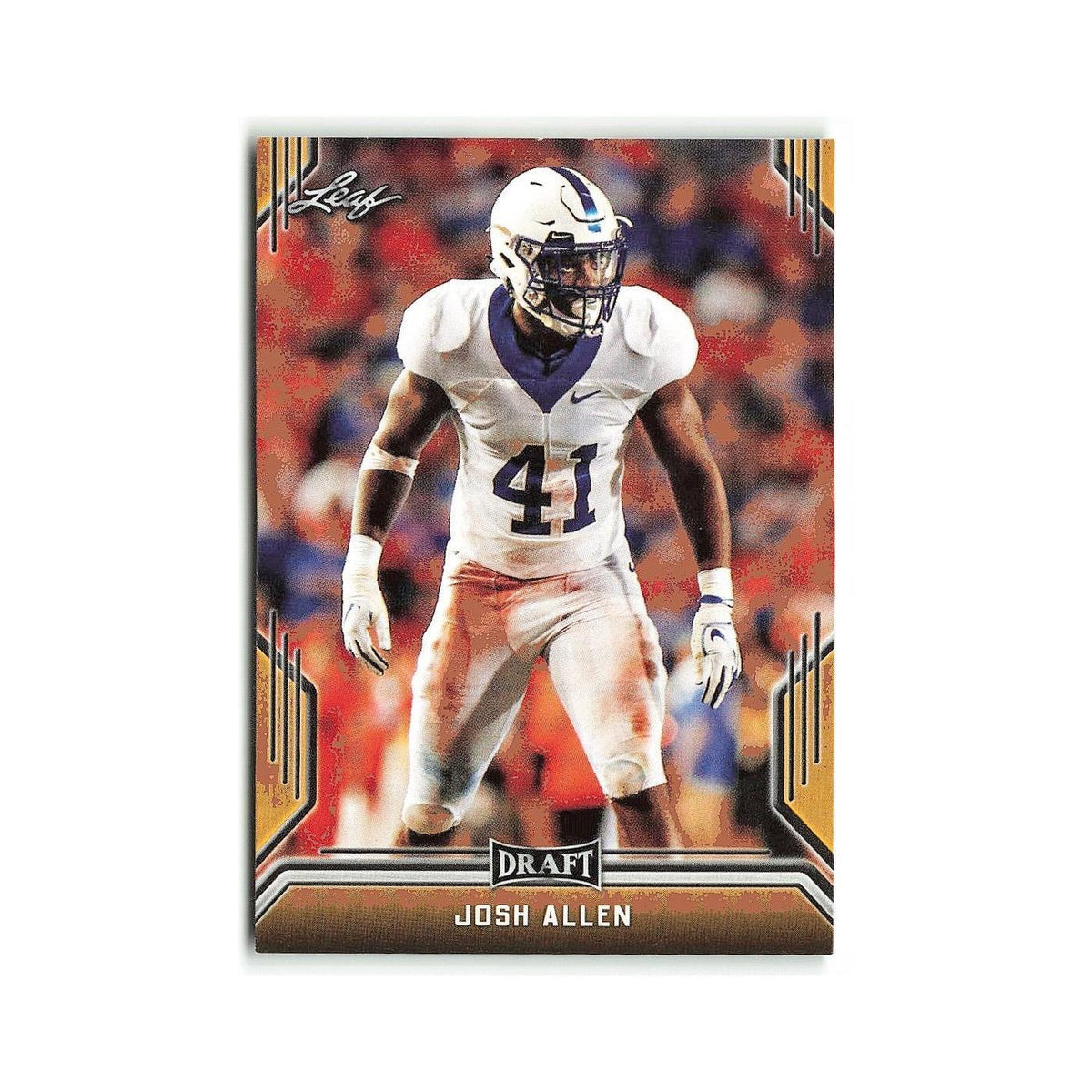 Josh Allen 2019 Leaf Draft Gold #42 Kentucky Wildcats Football Card NM