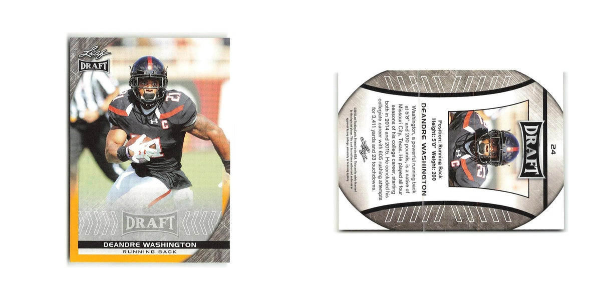 DeAndre Washington 2016 Leaf Draft Gold #24 Texas Tech Red Raiders NM