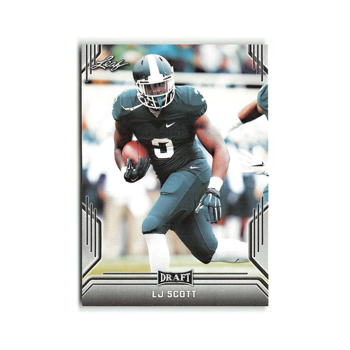 LJ Scott 2019 Leaf Draft #50 Michigan State Spartans Football Card NM