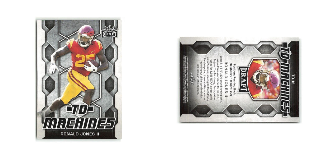 Ronald Jones II 2018 Leaf Draft TD Machines #TD-16 USC Trojans Football Card NM