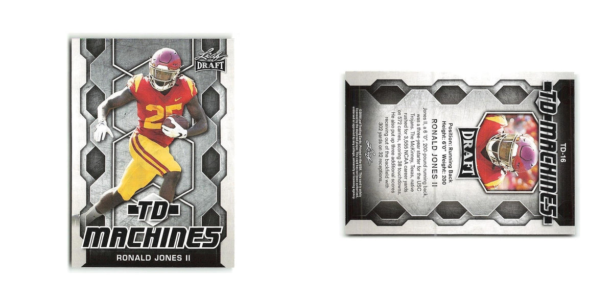 Ronald Jones II 2018 Leaf Draft TD Machines #TD-16 USC Trojans Football Card NM