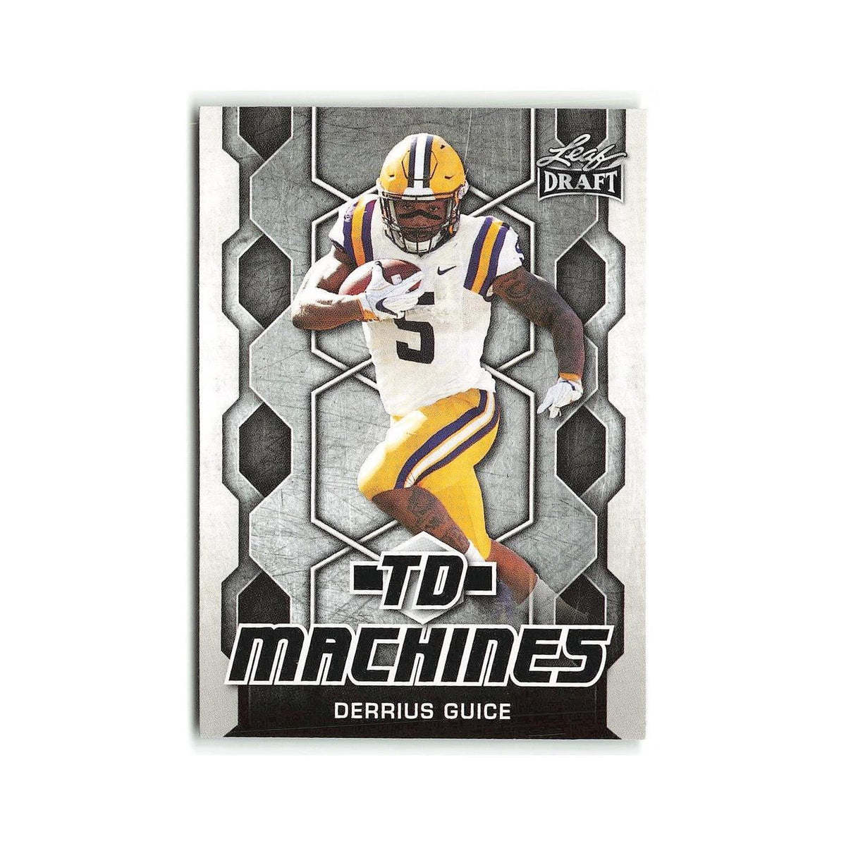Derrius Guice 2018 Leaf Draft TD Machines #TD-06 LSU Tigers Football Card NM