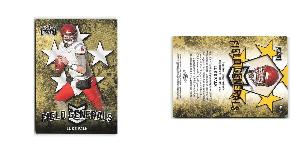 Luke Falk 2018 Leaf Draft Field Generals #FG-06 WSU Cougars Football Card NM