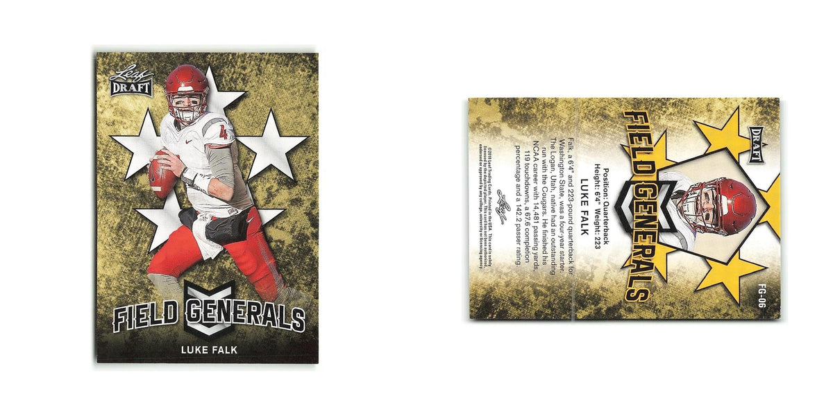Luke Falk 2018 Leaf Draft Field Generals #FG-06 WSU Cougars Football Card NM