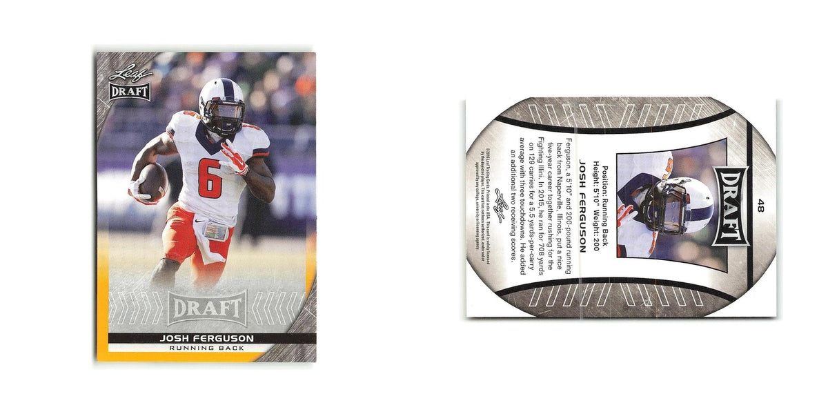 Josh Ferguson 2016 Leaf Draft Gold #48 Illinois Fighting Illini Football Card NM
