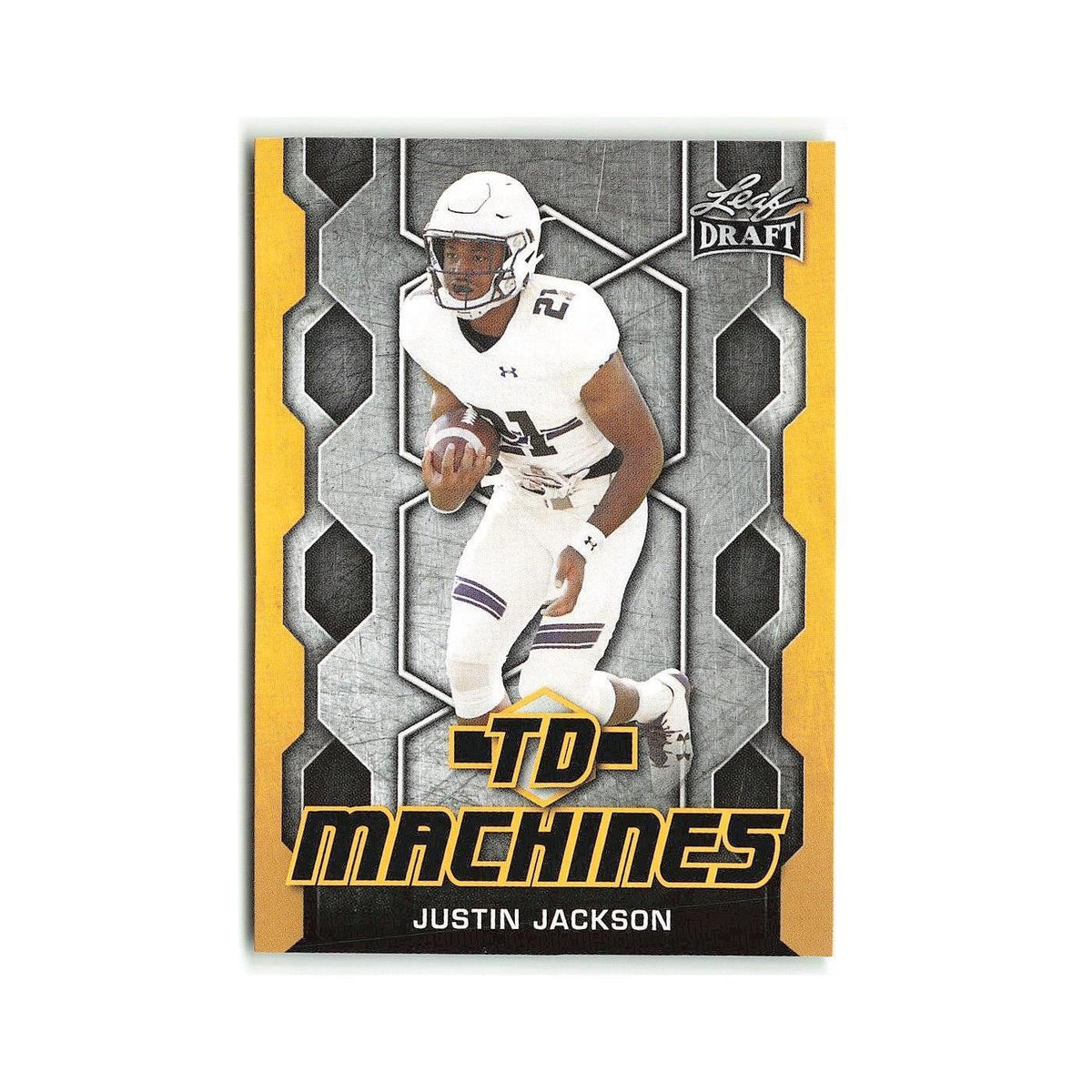 Justin Jackson 2018 Leaf Draft TD Machines Gold #TD-10 Northwestern Wildcats NM
