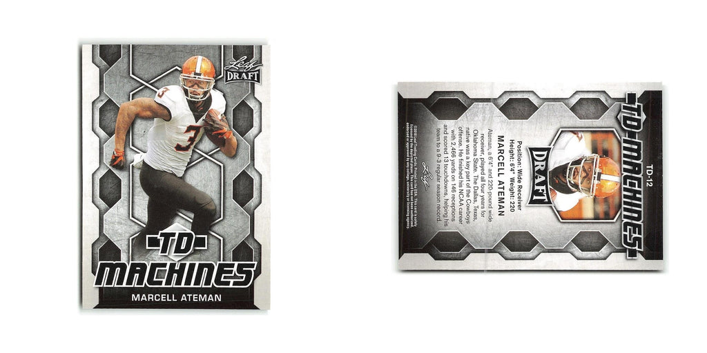 Marcell Ateman 2018 Leaf Draft TD Machines #TD-12 Oklahoma State Cowboys NM