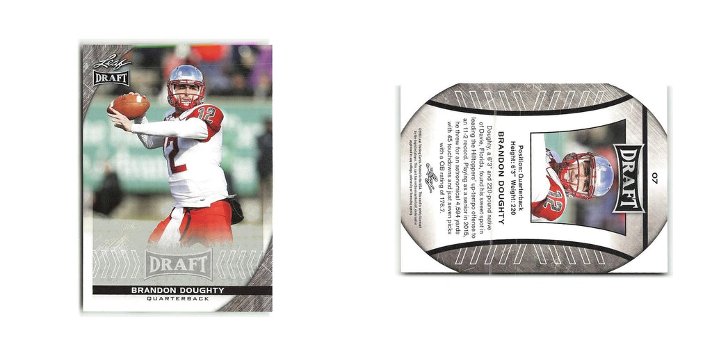 Brandon Doughty 2016 Leaf Draft #7 Western Kentucky Hilltoppers Football Card NM