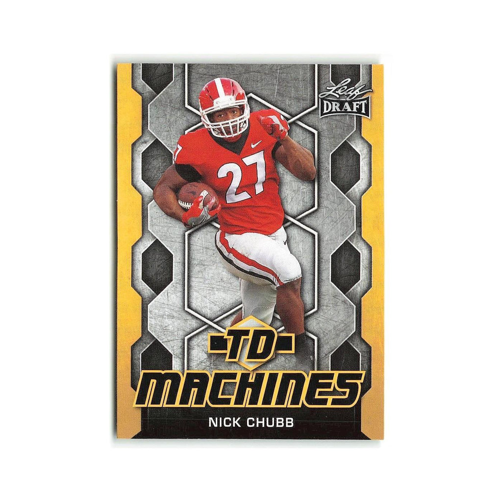 Nick Chubb 2018 Leaf Draft TD Machines Gold #TD-14 Georgia Bulldogs NM